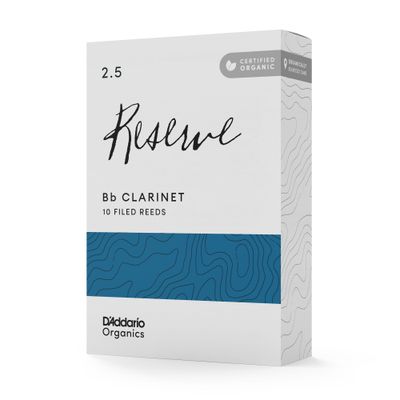 Imagen 2 del producto Cañas Clarinete Bb 2.5 Organic Reserve Pack 10 ODCR1025 Daddario