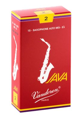 Cajas de cañas Saxo Alto JAVA RED Nº2.0 SR262R Vandoren