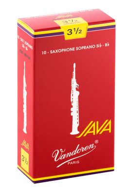 Cajas de cañas Saxo Soprano JAVA RED Nº2.5 SR3025R Vandoren