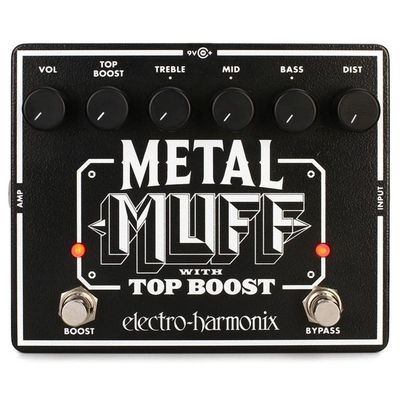 Pedal Distorsión Metal Muff Con Booster Electro-Harmonix