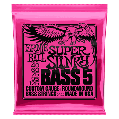Cuerdas Bajo Eléctrico de 5 Super Slinky 40-125 Ernie Ball 2824