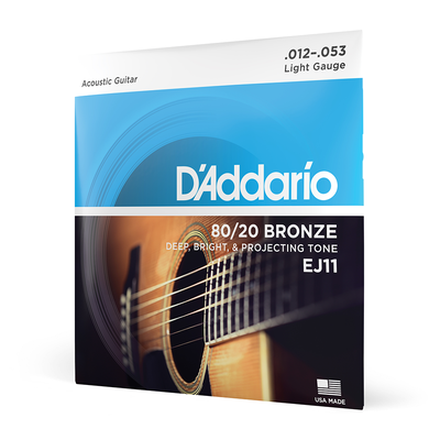 Set de cuerdas Guitarra 80/20 Bronze EJ11 Lite Daddario