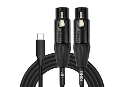 Cable USB-C a 2 XLR Hembra 2M UY-C-391XE-2 Kirlin