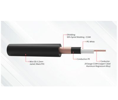 Imagen 2 del producto Cable Instrumento Estandar ángulo 6M Plug Lgi-203-6BK Kirlin