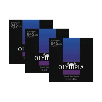 Imagen 2 del producto Pack 3 Set De Bajo 4 Cuerdas Olympia Ebs-440