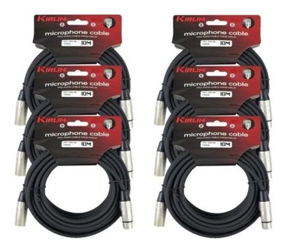 Pack 6 Cable Micrófono Serie C XLR 10M Kirlin Mpc6-280-10
