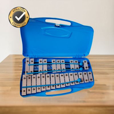 Imagen 2 del producto Metalófono Cromático 25 Tonos Azul All25W + Baqueta adicional