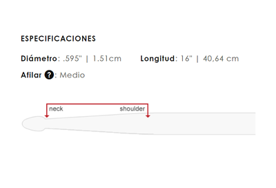 Imagen 2 del producto Baquetas Vic Firth 7A NOVA Punta de Madera