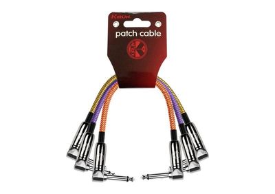 Pack 3 Patch Cable Pedal 0,3M Ángulo IWC3B-203PN-0,3m