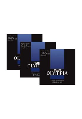 Pack 3 Set De Bajo 5 Cuerdas Olympia Ebs-455