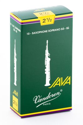 Cajas de cañas Saxo Soprano JAVA Nº2.5 SR3025 Vandoren