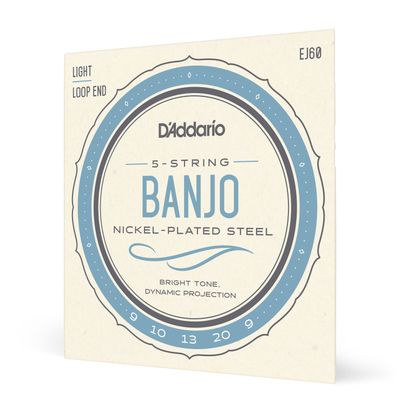 Set de cuerdas Banjo Nickel Wnd 9-20 EJ60 Lite Daddario