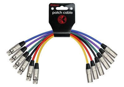Juego 6 Cables Microfono 0,3M Xlr Macho-Hembra Mp6-480-0.3M