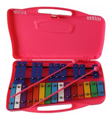 Metalófono 25 Tonos Aluminio Rosado All25P + Baqueta adicional
