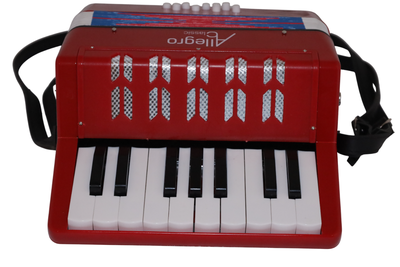 Acordeon de Plastico 17 Teclas 8 bajos ALL104-1RD Allegro