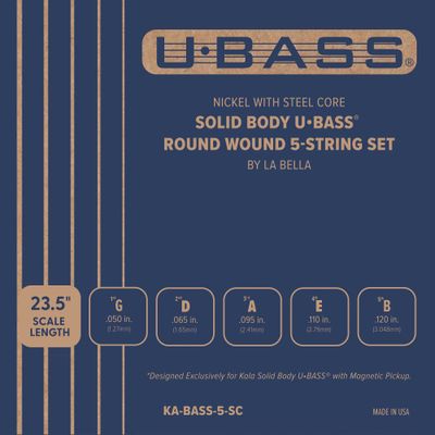 Cuerdas Para Ubass Solid Body 5-String Set KA-BASS-5-SC Kala