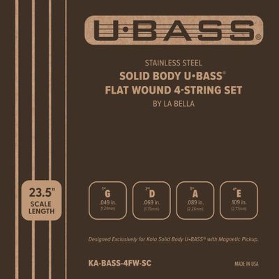 Cuerdas Para Ubass Solid Body Flat KA-BASS-4FW-SC Kala