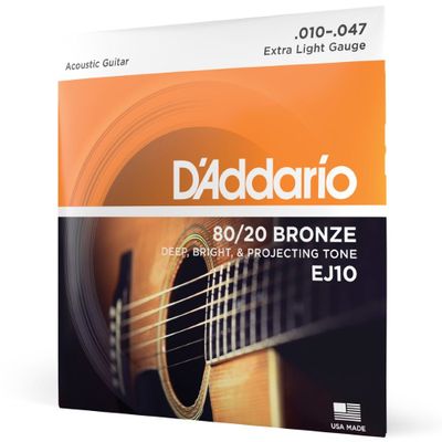 Imagen 2 del producto Set de cuerdas Guitarra 80/20 Bronze EJ10 X-Lite Daddario