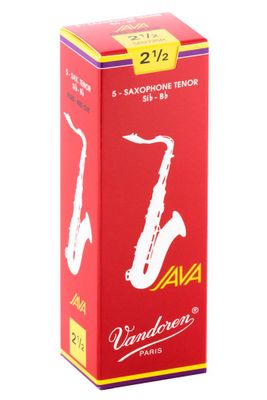 Cajas de cañas Saxo Tenor JAVA RED Nº2.5 SR2725R Vandoren