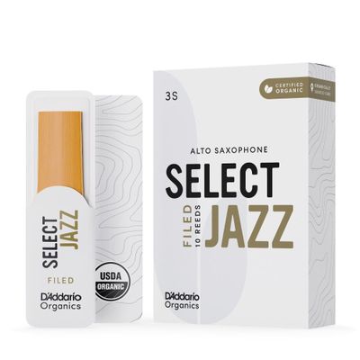 Imagen 1 del producto Cañas Saxo Alto 3S Organic Select Jazz Pack 10 Daddario