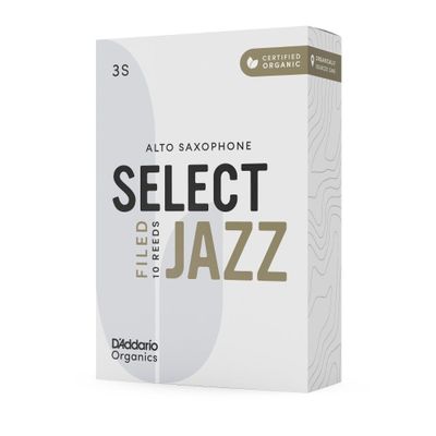Imagen 2 del producto Cañas Saxo Alto 3S Organic Select Jazz Pack 10 Daddario