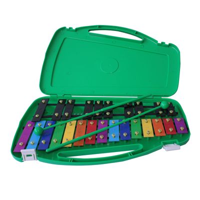 Metalófono Cromático De 25 Tonos Verde All25Gd + Baqueta adicional