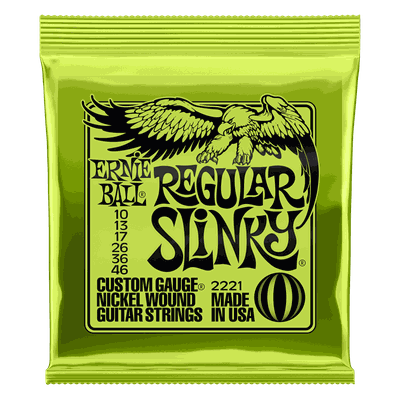 SET DE CUERDAS ERNIE BALL REGULAR SLINKY 10 – 46