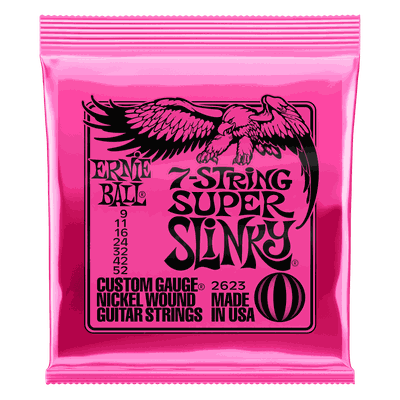 Cuerdas Guitarra Eléctrica de 7 Super Slinky Ernie Ball 9-52 2623