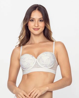 Sostén Realce Alto 011898 Marfil Estampado