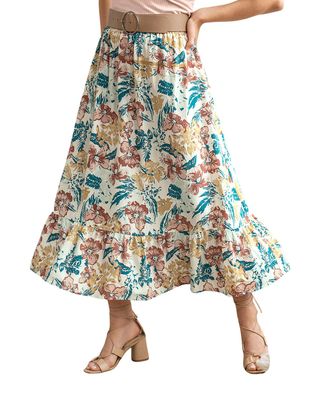 Leonisa Falda larga amplia con elástico en cintura F6182S Flores