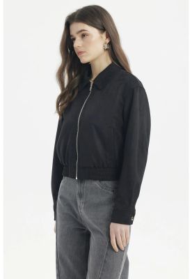 Imagen 2 del producto Chaqueta Mujer Bomber Gamuza Negro