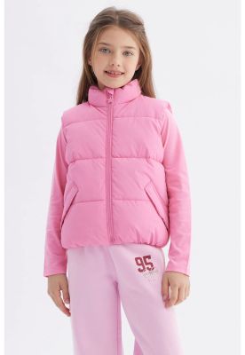 Imagen 1 del producto Parka Niña Cuello Con Cierre Rosado