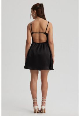 Imagen 2 del producto Vestido Mujer Mini Satín Negro