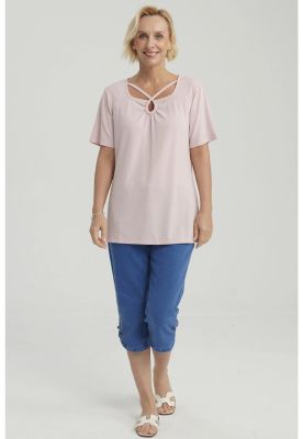 Imagen 2 del producto Polera Mujer Detalle Cuello Terracota