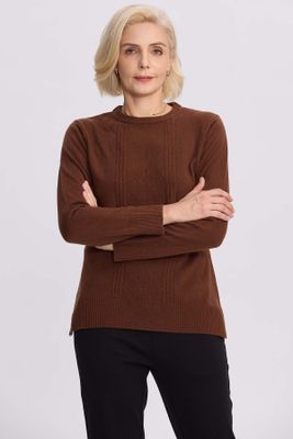 Imagen 1 del producto Sweater Mujer Cerrado Cafe Claro
