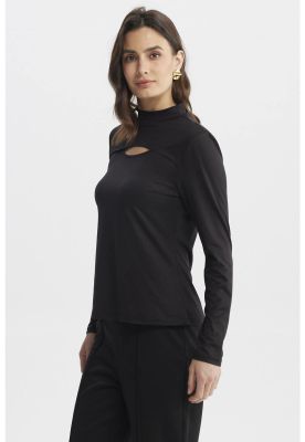 Imagen 2 del producto Polera Mujer Slim Cuello Apoyado Negro