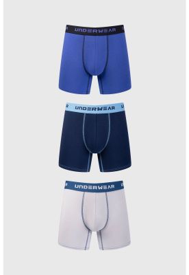 Bóxer Hombre Tripack Largo Gris - ll