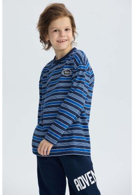 Imagen 2 del producto Polera Niño Rayas Azul Oscuro