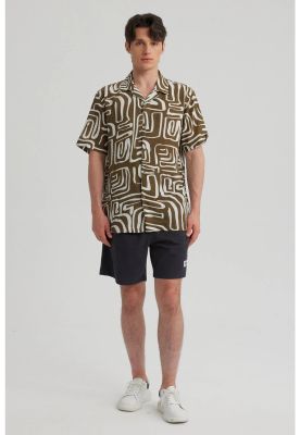 Camisa Hombre Textura Chocolate