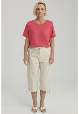 Imagen 2 del producto Pantalón Mujer Con Cortes Y Apertura Beige Claro