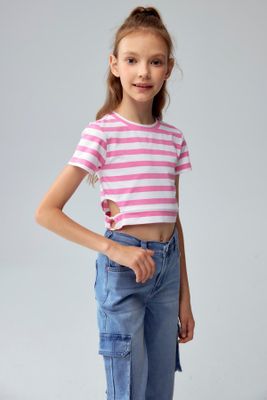 Imagen 2 del producto Polera Niña Argolla Costado Rosado