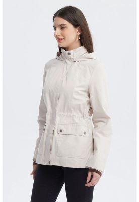 Imagen 2 del producto Chaqueta Mujer Con Gorro Arena