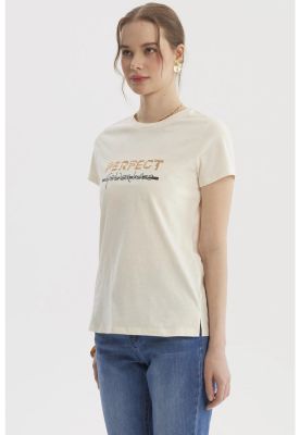 Imagen 2 del producto Polera Mujer Print Posicional Crema