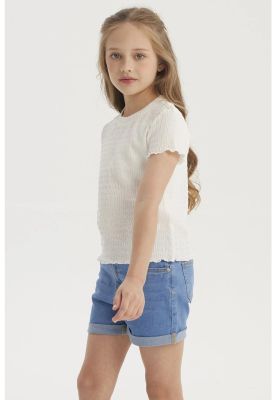 Imagen 2 del producto Polera Niña Con Textura Crudo