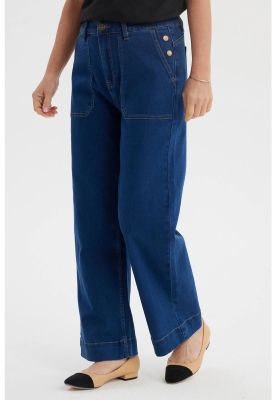 Imagen 2 del producto Jeans Mujer Clásico Calce Recto Azul