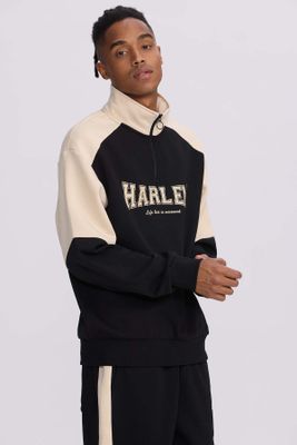 Imagen 2 del producto Polerón Hombre Half Zipper Negro