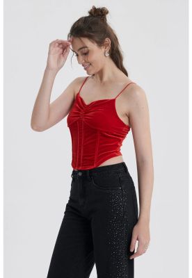 Imagen 2 del producto Peto Mujer Velvet Rojo Oscuro