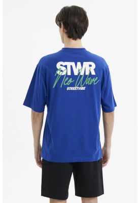 Imagen 2 del producto Polera Hombre Oversize Azul- ll