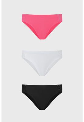 Imagen 1 del producto Calzón Mujer Tripack Detalle Costado Fucsia