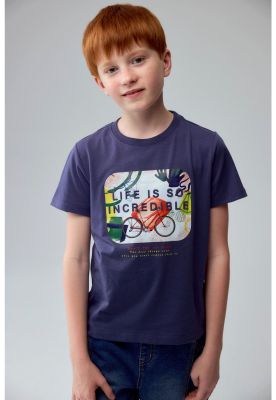 Polera Niño Toddler Print Azul